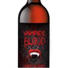 Pašlīmējošās pudeles uzlīmes ar uzrakstu: Vampire Blood, 9.5 x 12.5 cm, 10 gb.