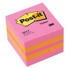 Piezīmju līmlapiņas Post-it® MINI kubs 51x51mm sārts
